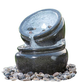 Chine Fontaines noires traditionnelles de pierre de fonte de marbre extérieures en matériel de magnésie fournisseur
