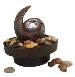 Chine Fontaines d'eau décoratives antiques de dessus de Tableau de couleur de cuivre avec le pot de fleur fournisseur
