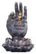 La petite fontaine d'eau de seigneur Bouddha Statue de Polyesin, Bouddha a assis sur Lotus fournisseur