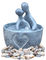 Fontaine d'eau nue de couples de décoration de fonte de pierre chiffre abstrait à la maison de fontaines de petit fournisseur