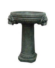Chine Fontaines extérieures de résine de cuvette grise de conception simple, bains en pierre d'oiseau de fonte fournisseur